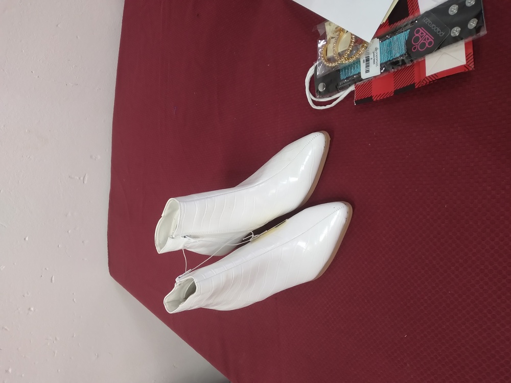 Whitw booties
